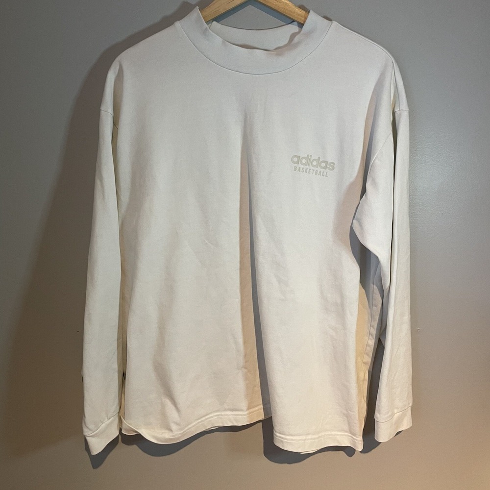 adidas HZ9955 Women's Select Basketball Mock Neck Long Sleeve T-shirt size Large